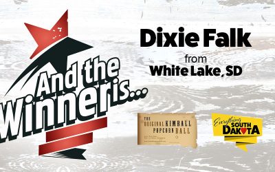 Dixie from White Lake, SD is our August Kimball Popcorn Ball Winner!