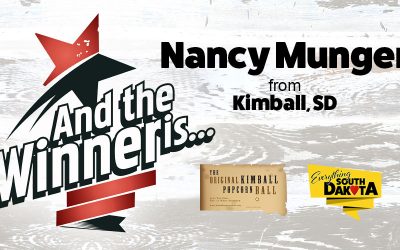 Nancy from Kimball, SD is our October Kimball Popcorn Ball Winner!