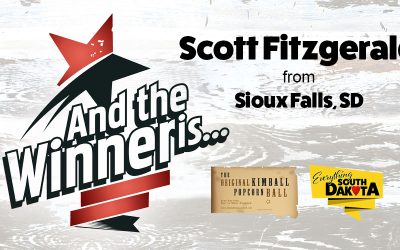 Scott from Sioux Falls, SD is our June Kimball Popcorn Ball Winner!