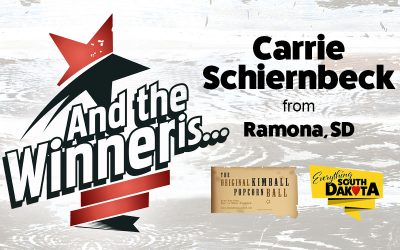 Carrie from Ramona SD is our January Kimball Popcorn Ball Winner!