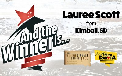 Lauree from Kimball, South Dakota is our September Kimball Popcorn Ball Winner!
